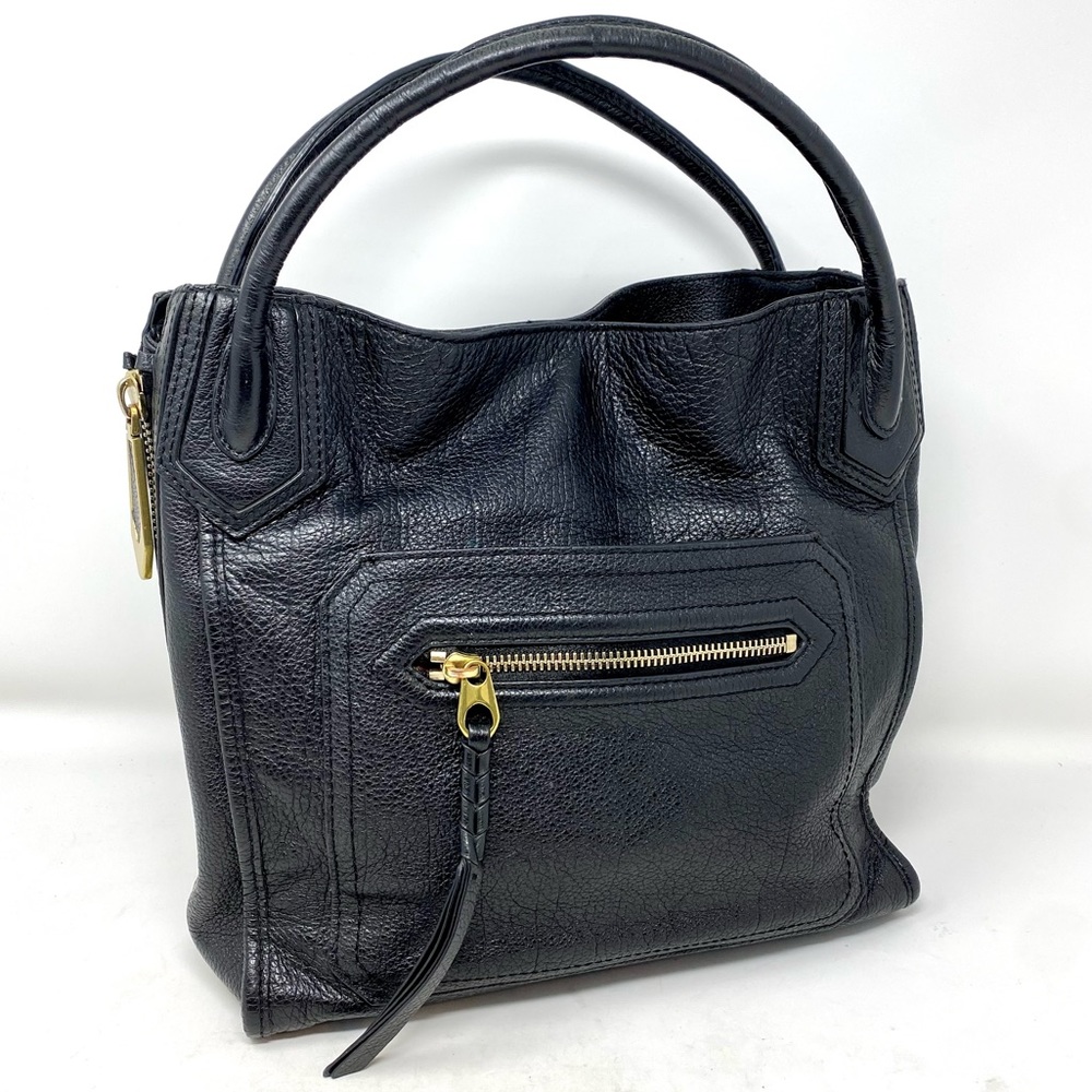 OR Yany Black Leather Handbag Medium Shoulder Bag